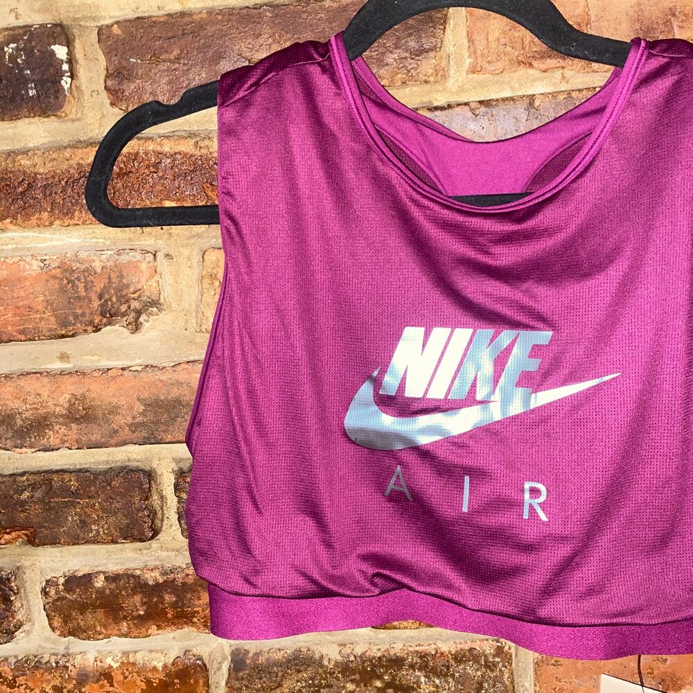 NWT Nike Purple Medium Support High Neck Sports Bra Crop Top Women's Size XXL - Picture 5 of 11